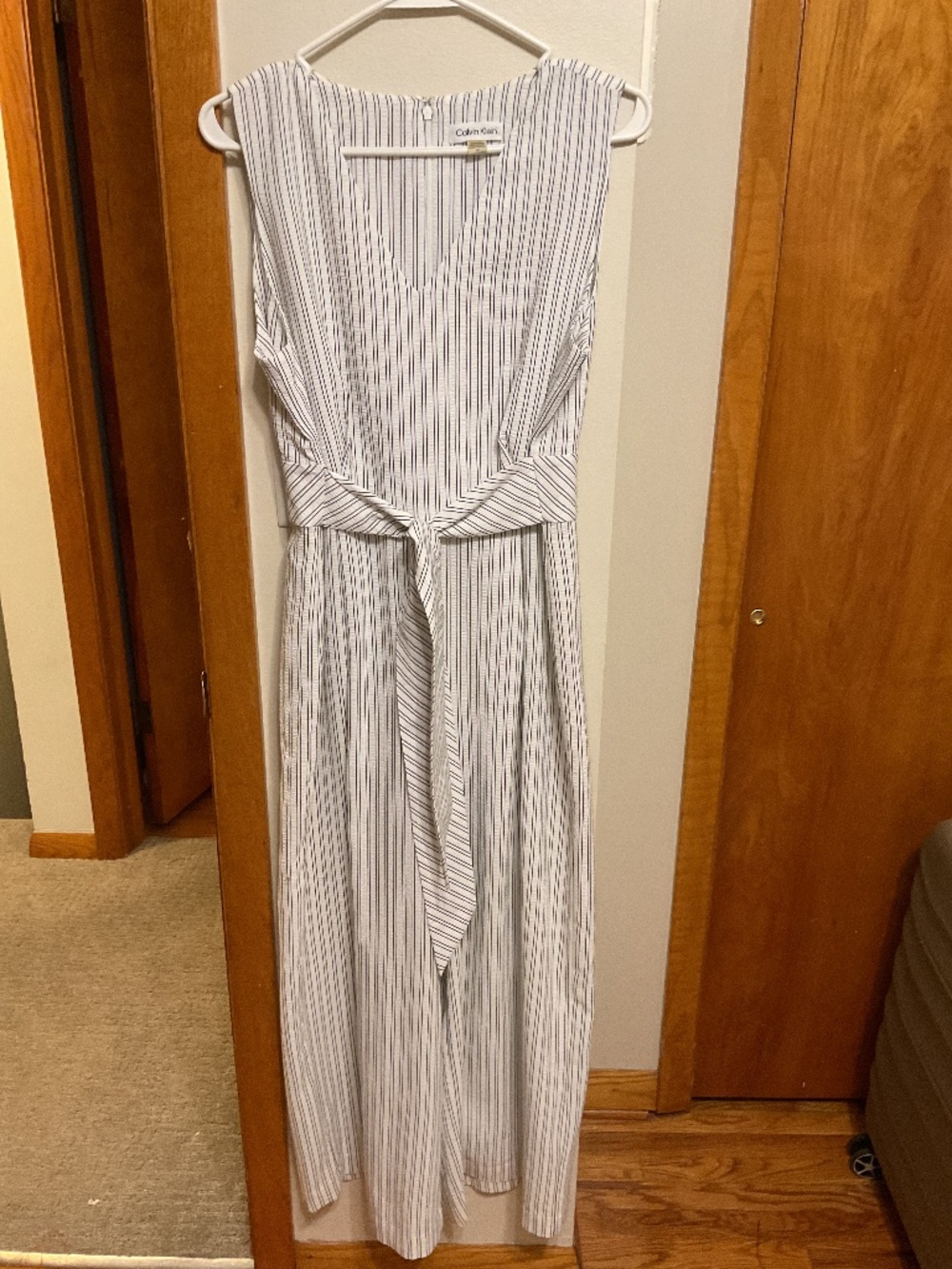 Calvin Klein pinstripe jumpsuit